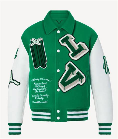 green louis vuitton varsity jacket.